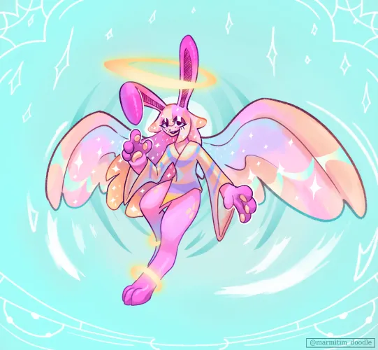Thumbnail Angel Hare Original Design Comm by Marmitim_doodle | Furry Category