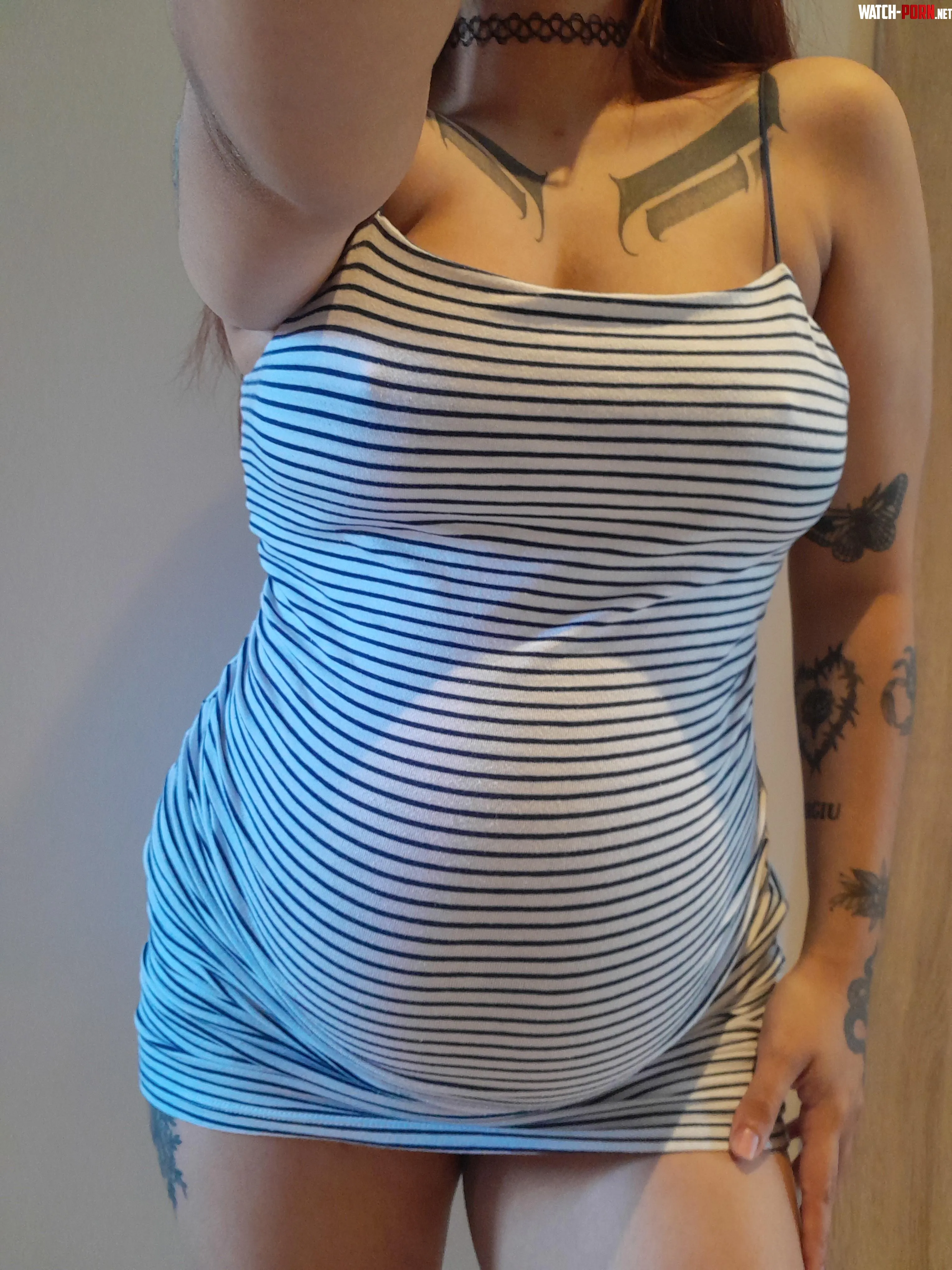 What do you think of dresses without a bra it is very natural and beautiful dont you think by Sweet_Field_357