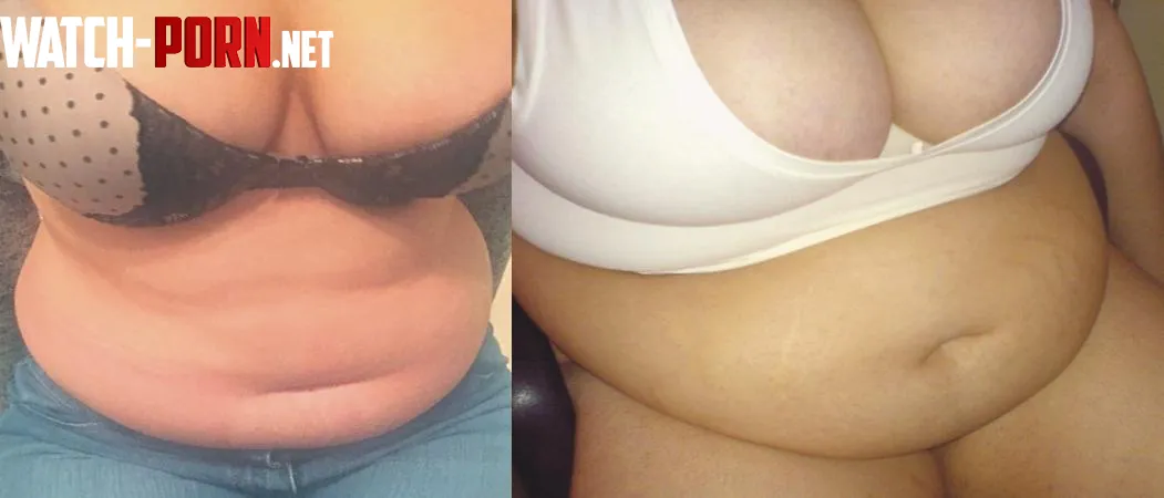 My belly vs my boobs by TubBananaSlug