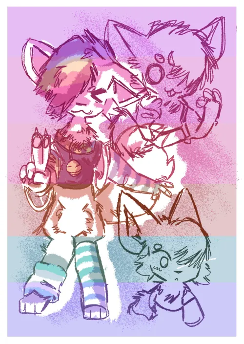 Thumbnail Sleepdeprived Sparklefur Doodle | Artwork by KemofureScarlet