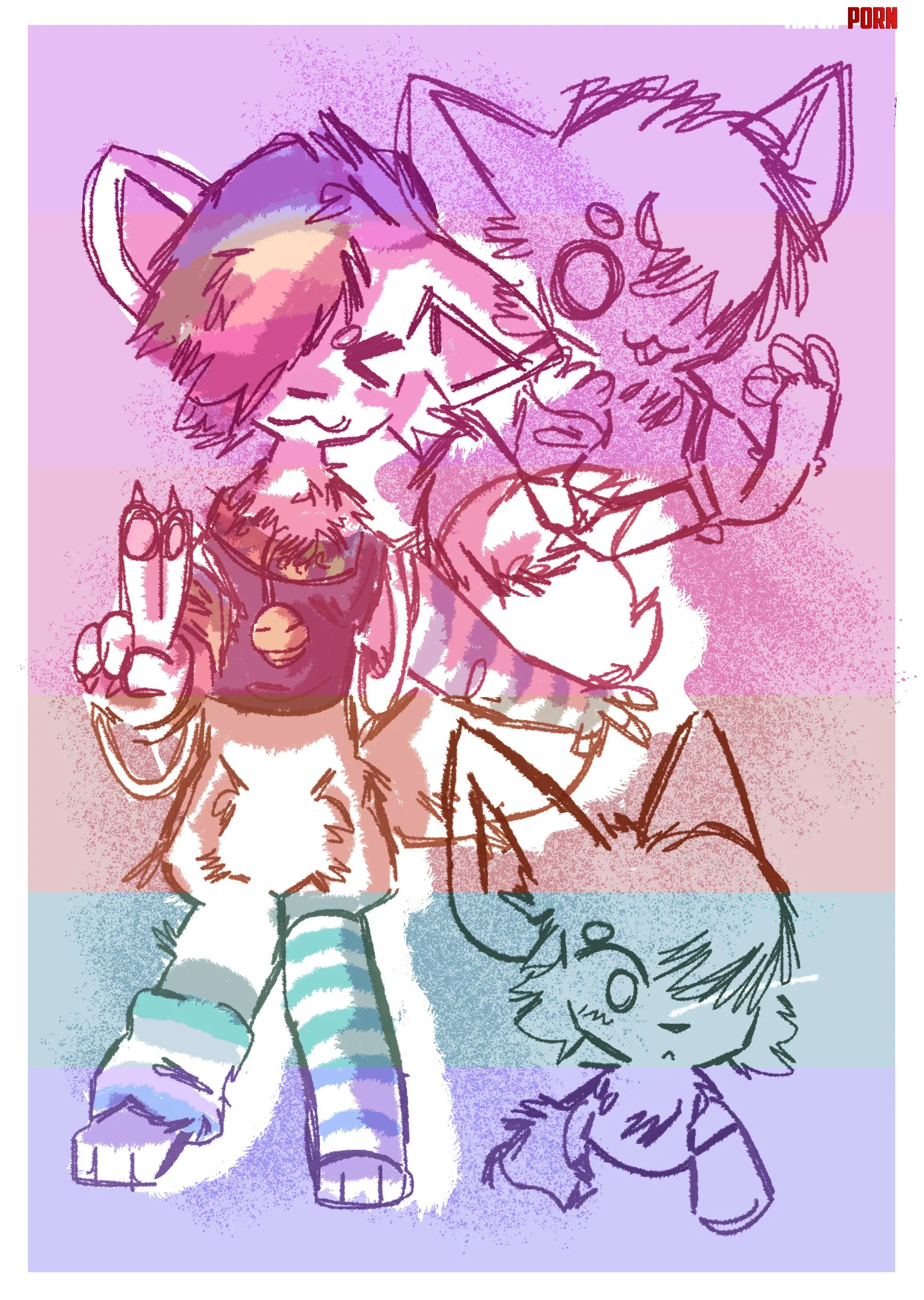 sleepdeprived sparklefur doodle by KemofureScarlet