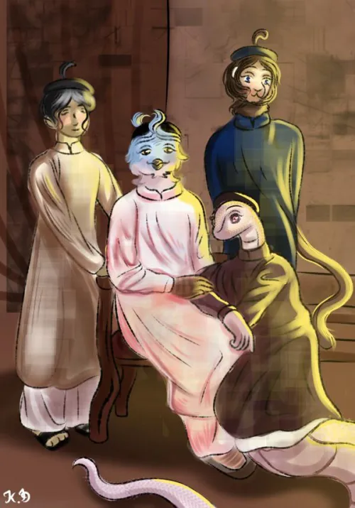 Thumbnail Traditional Vietnamese Women by Kiet-Do | Exploring the Culture of Furry Community