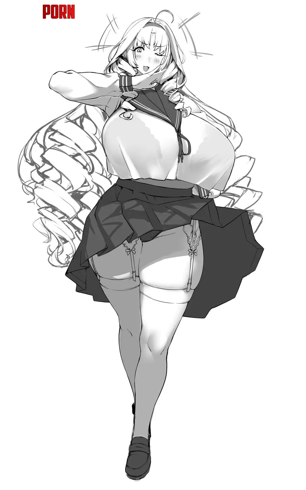 Her old uniform still fits Sort of by UnhealthyFetish1997
