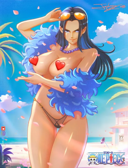 Thumbnail Nico Robin's Hostess Garb: Fan Art Delight in Funpiece Saga | IvoryiaInnocent