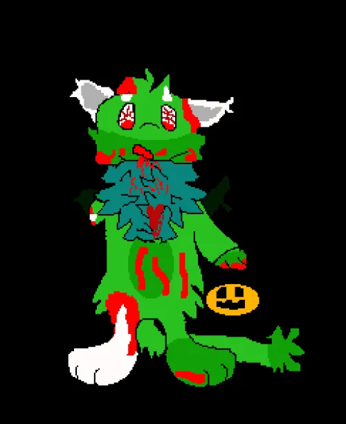 Thumbnail Zombified Fursona: 3armedfalcon's October Art in the Furry Category