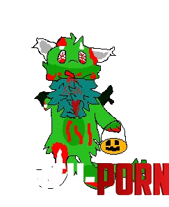 Zombified my fursona for the month of october Some graphic injury by 3armedfalcon