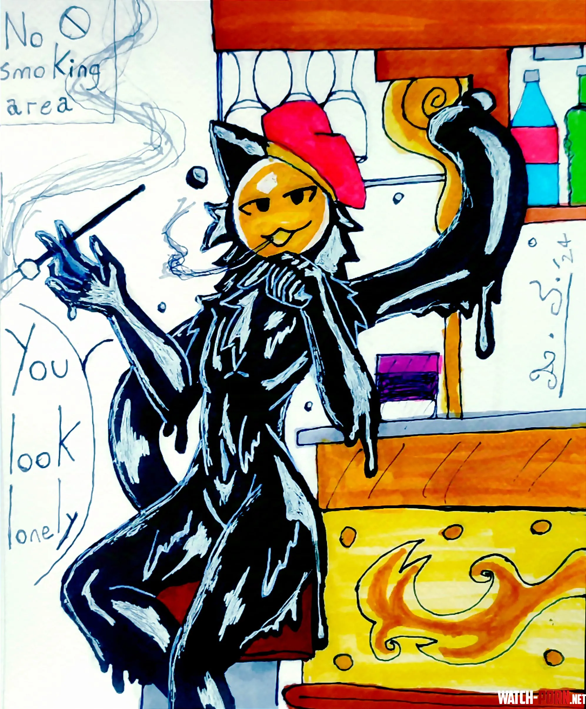 Q Heres an art gift for uitaliancancer  Really fun drawing 10102024 by Dalek_Sath