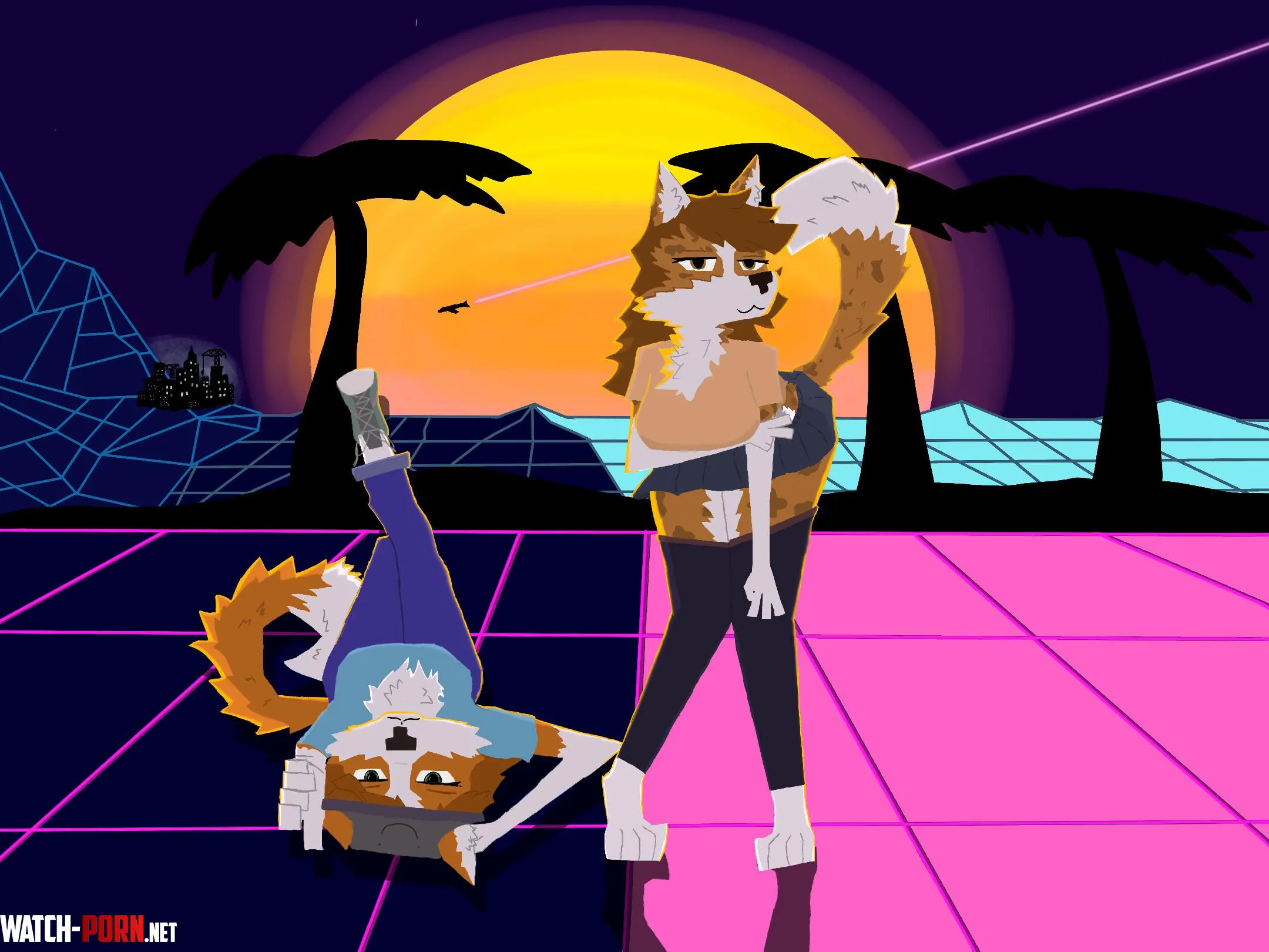 V A P O R W A V E 2D art by Miserable_Cancel_640