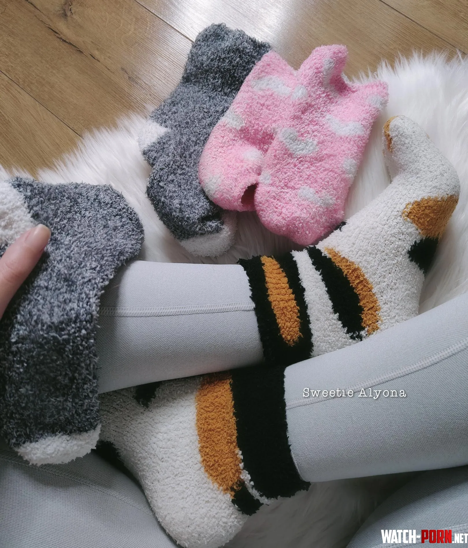 Fuzzy socks fetish  by SweetieAlyona