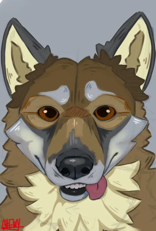 Thumbnail Silly Wolf Art by Decent-Pack | Furry Theme