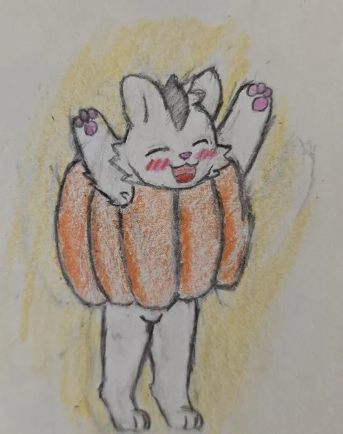 Thumbnail Celebrate Halloween with 'Halloween Beans' Furry Art by Due_Media_642