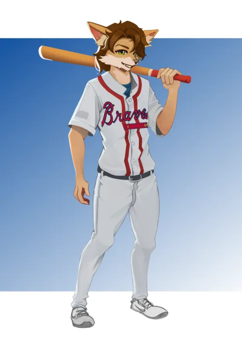 Thumbnail Baseball Player Furry Art Piece | Furry Article by Kazuyoshiii_