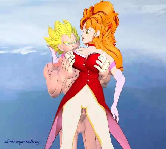 Thumbnail Vegeta's Boob Fondling of Miss Pizza in Dragon Ball by shadowyartsdirty | rule34