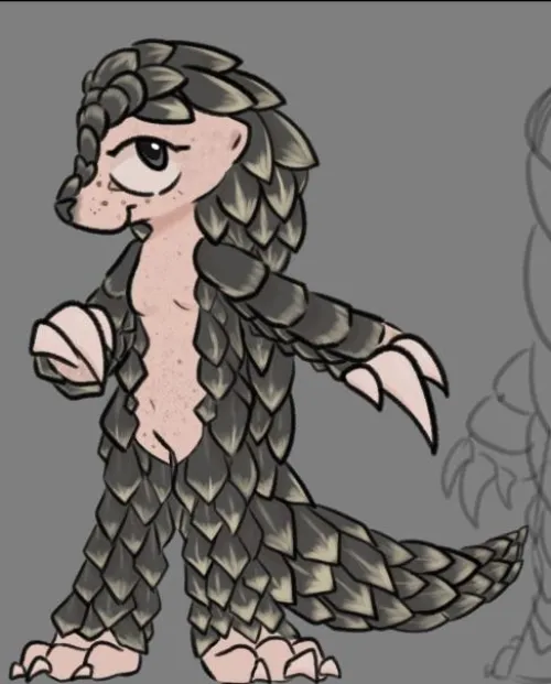 Thumbnail WIP of a Pangolin Furry Character | Furry Article by AcanthisittaMuch3877