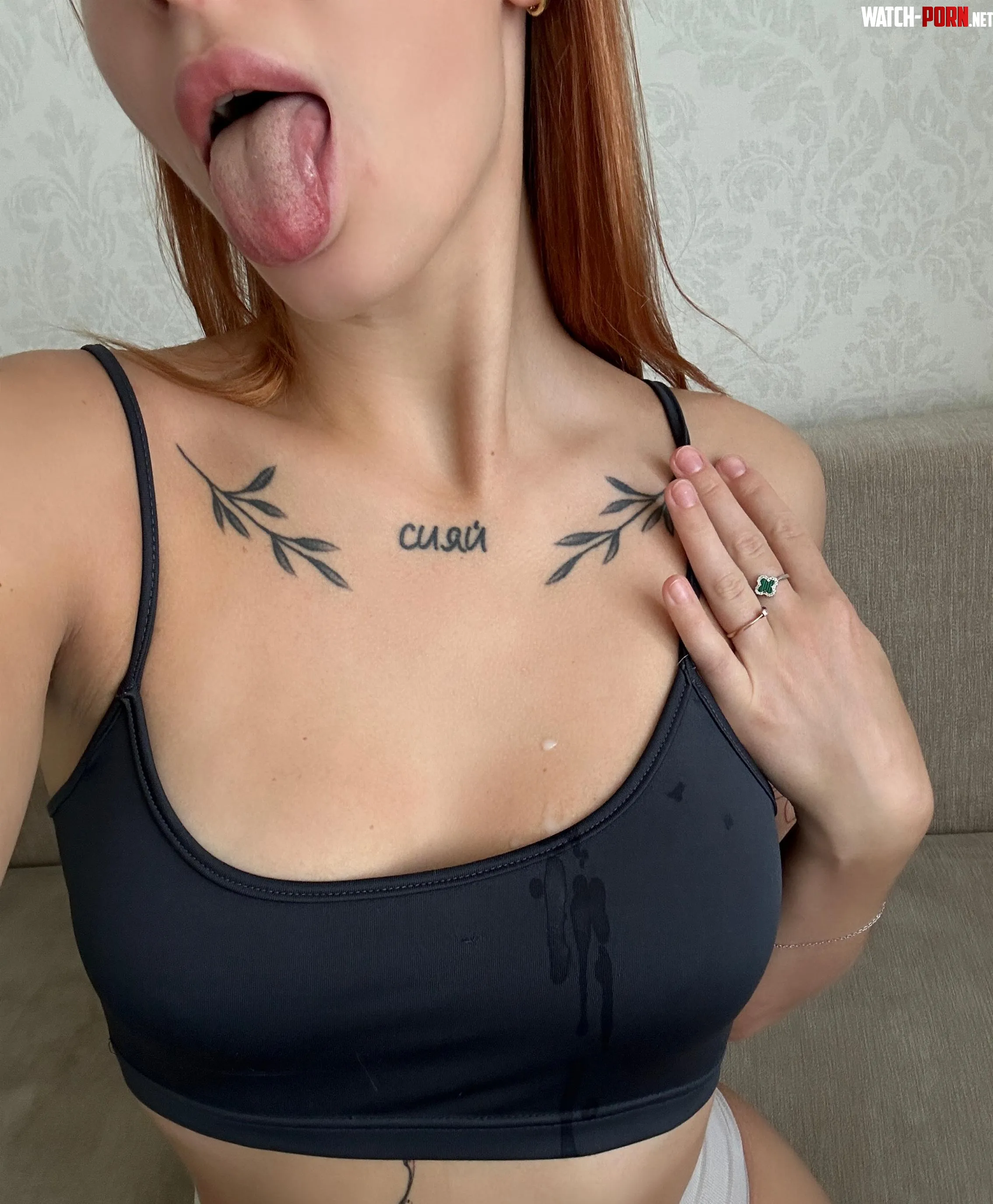 sports top with semen on it by LoveSweetKitty