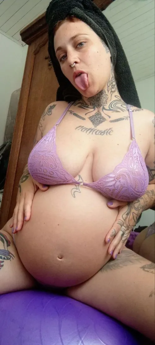 Thumbnail Tongue-Play Invitation for Pregnant Fun by tatooedwitch | pregnantporn