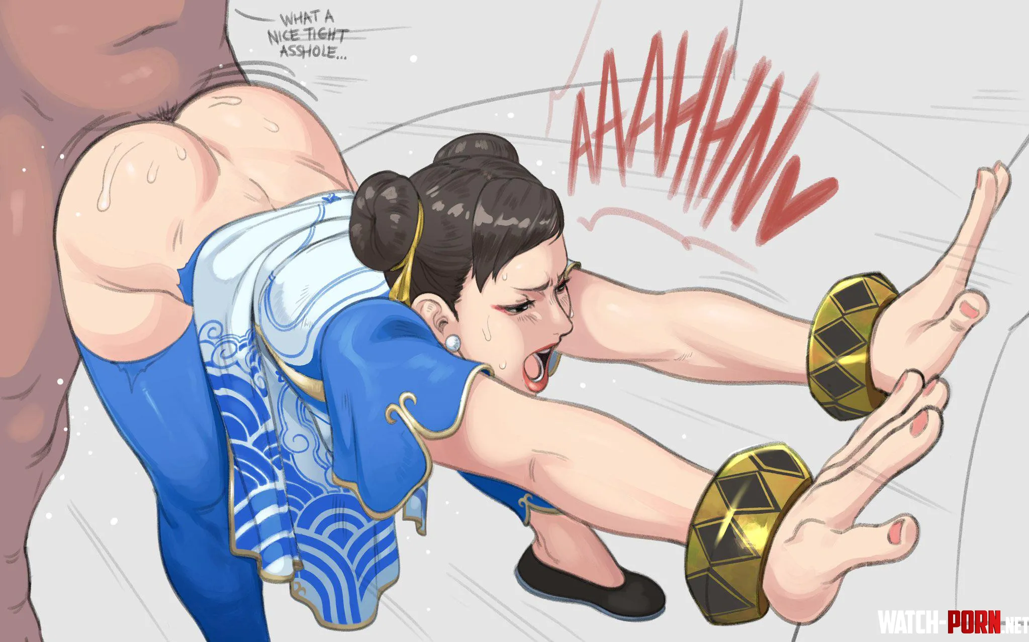 Chun li taking it from the back  by Ashy4678