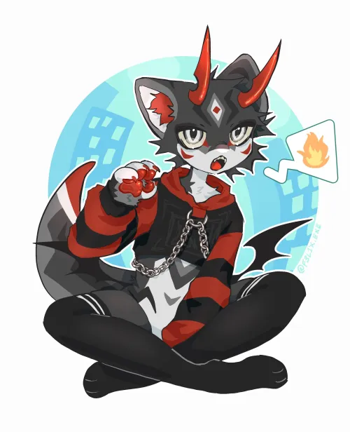 Thumbnail Creating a Kaiju Kitty Art Piece | Furry Article by King_CharlesIII