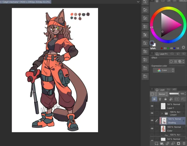 Thumbnail Cat Mechanic Concept OC by CatNerdBartender | Furry Creation