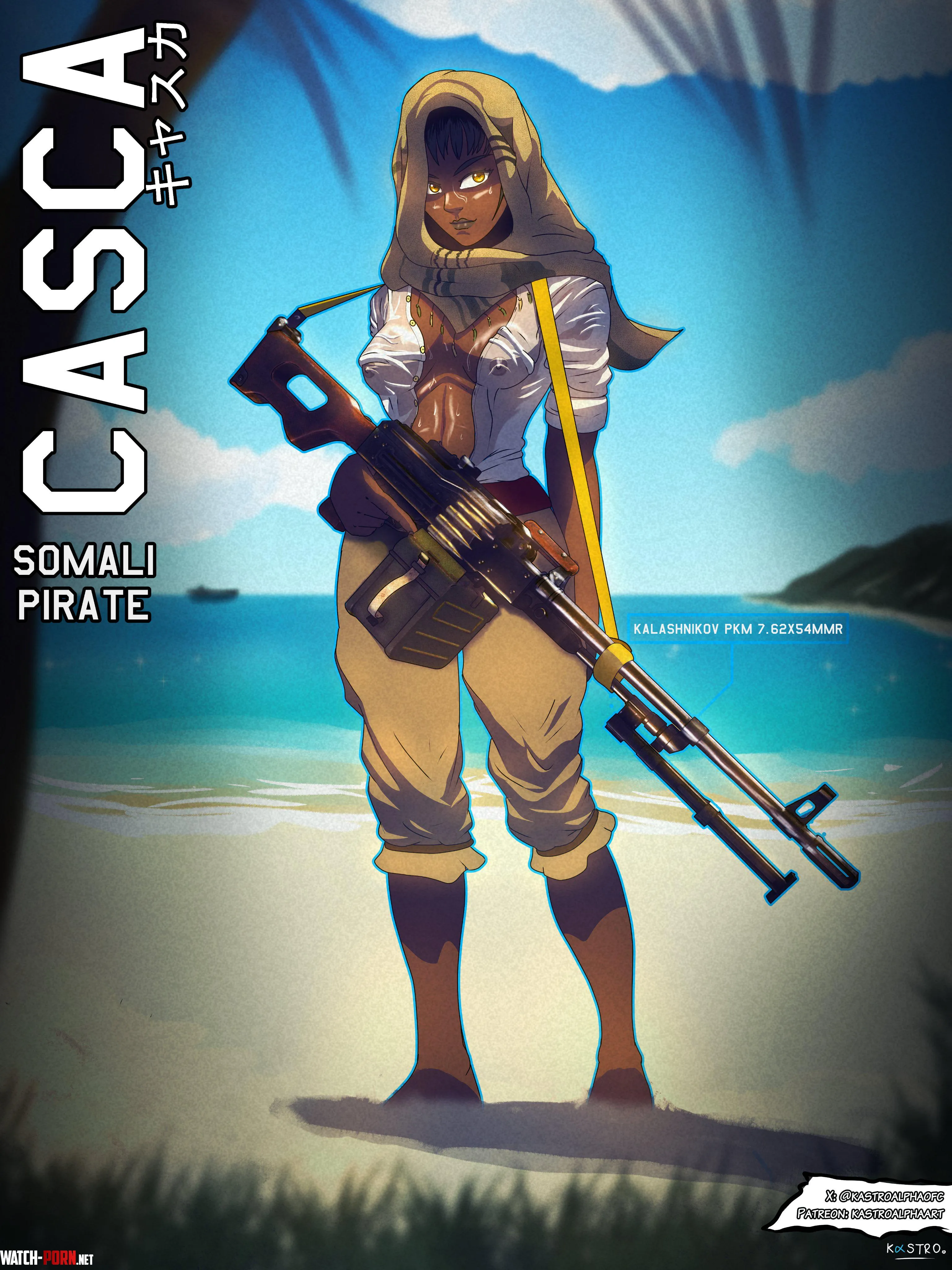 Casca reimagined as a Somali Pirate Kastro Alpha by IllyaBravo