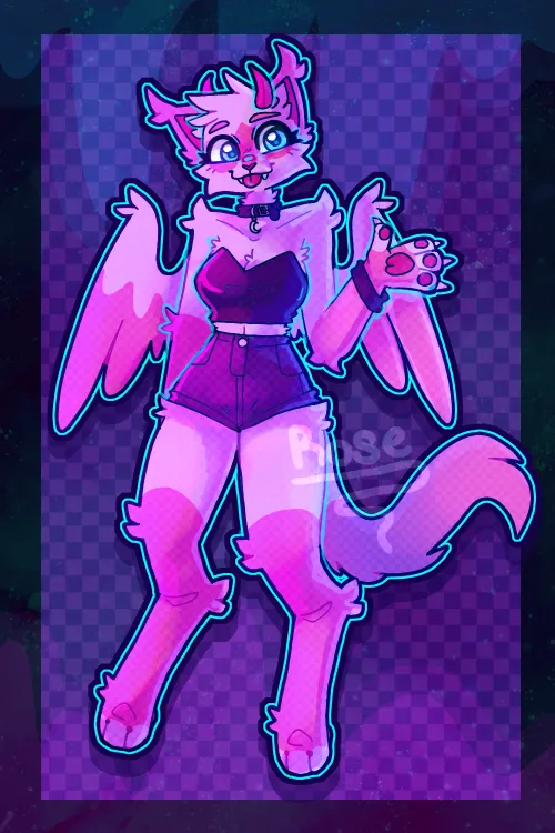 Thumbnail Floof of the Night Art by Rosefloofykitty | Furry Magic