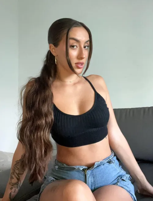 Thumbnail StarfireGirlyy - Black Croptop Charm Unites in Croptopgirls' Universe