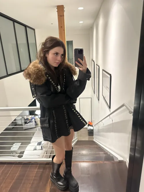 Thumbnail Stellasmall's Tease: The Coat Isn't the Only Thing That's Furry
