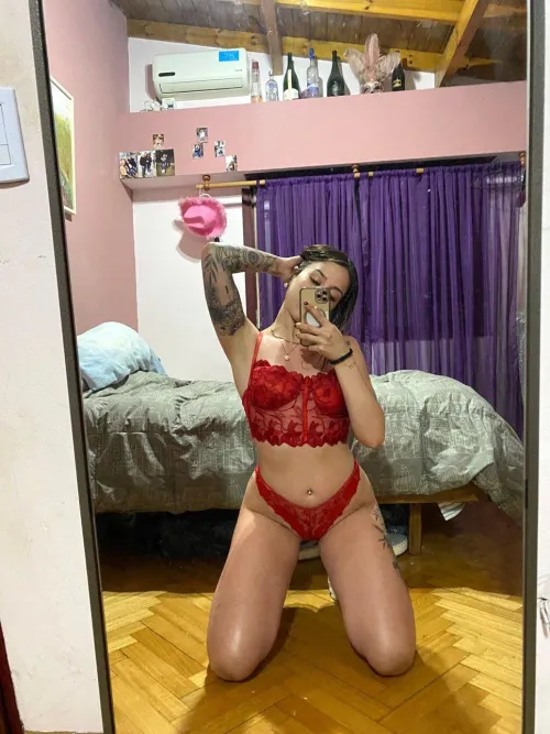 Thumbnail Discover the Beauty of Red Lingerie with clarecutest