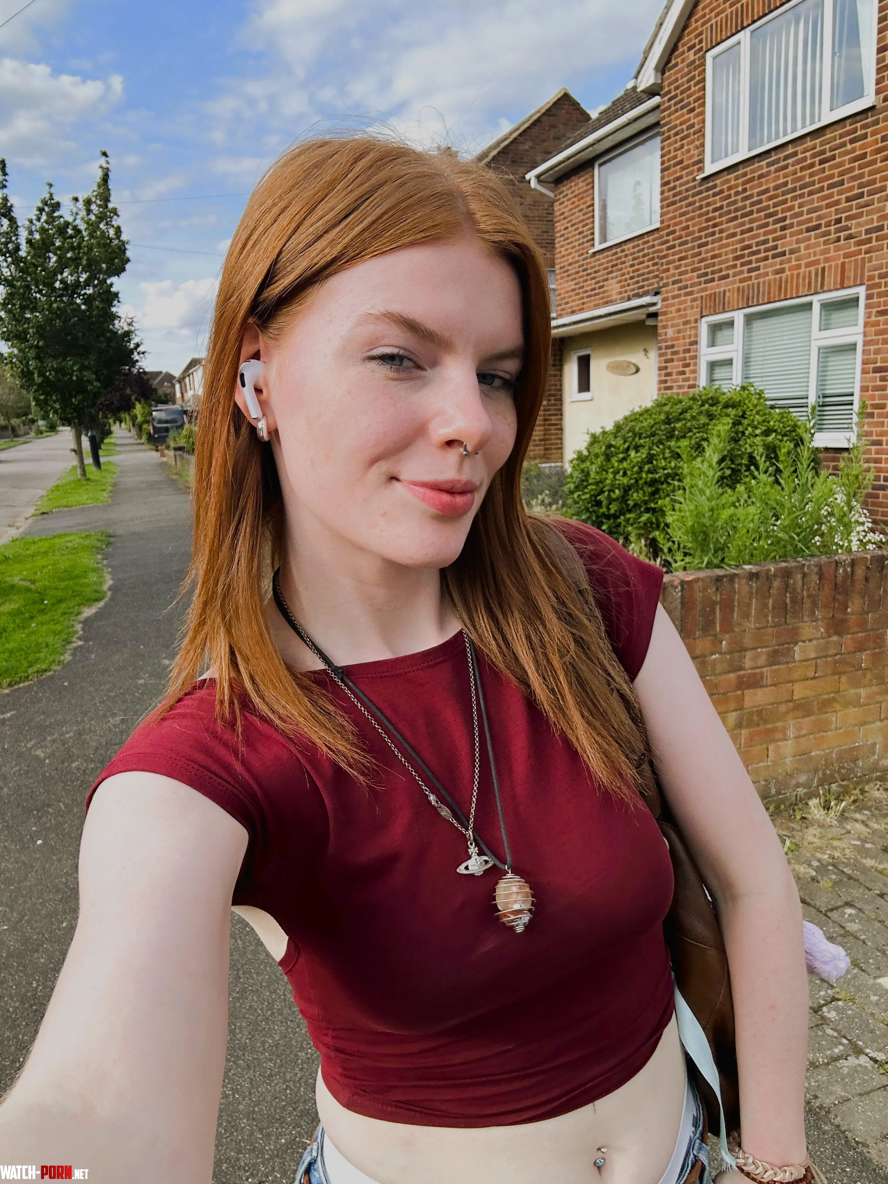 Decided to wear this red crop top today  by Significant_Idea9591
