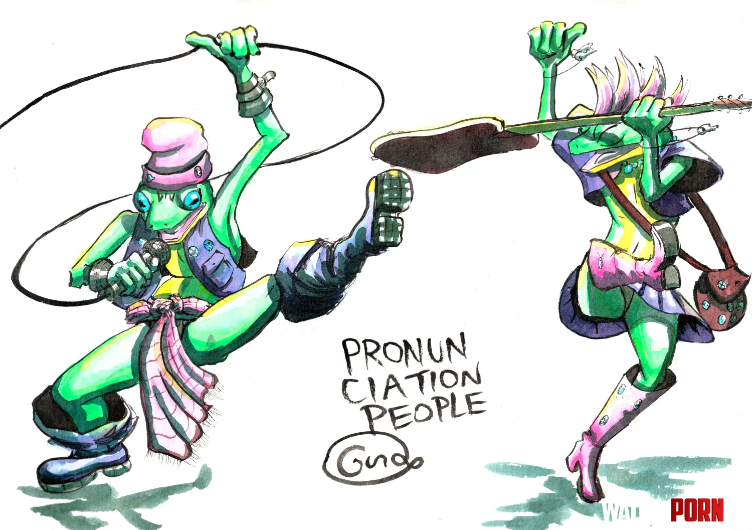 I drew punk frogs  By Gundy me by Consistent-Hair-8516