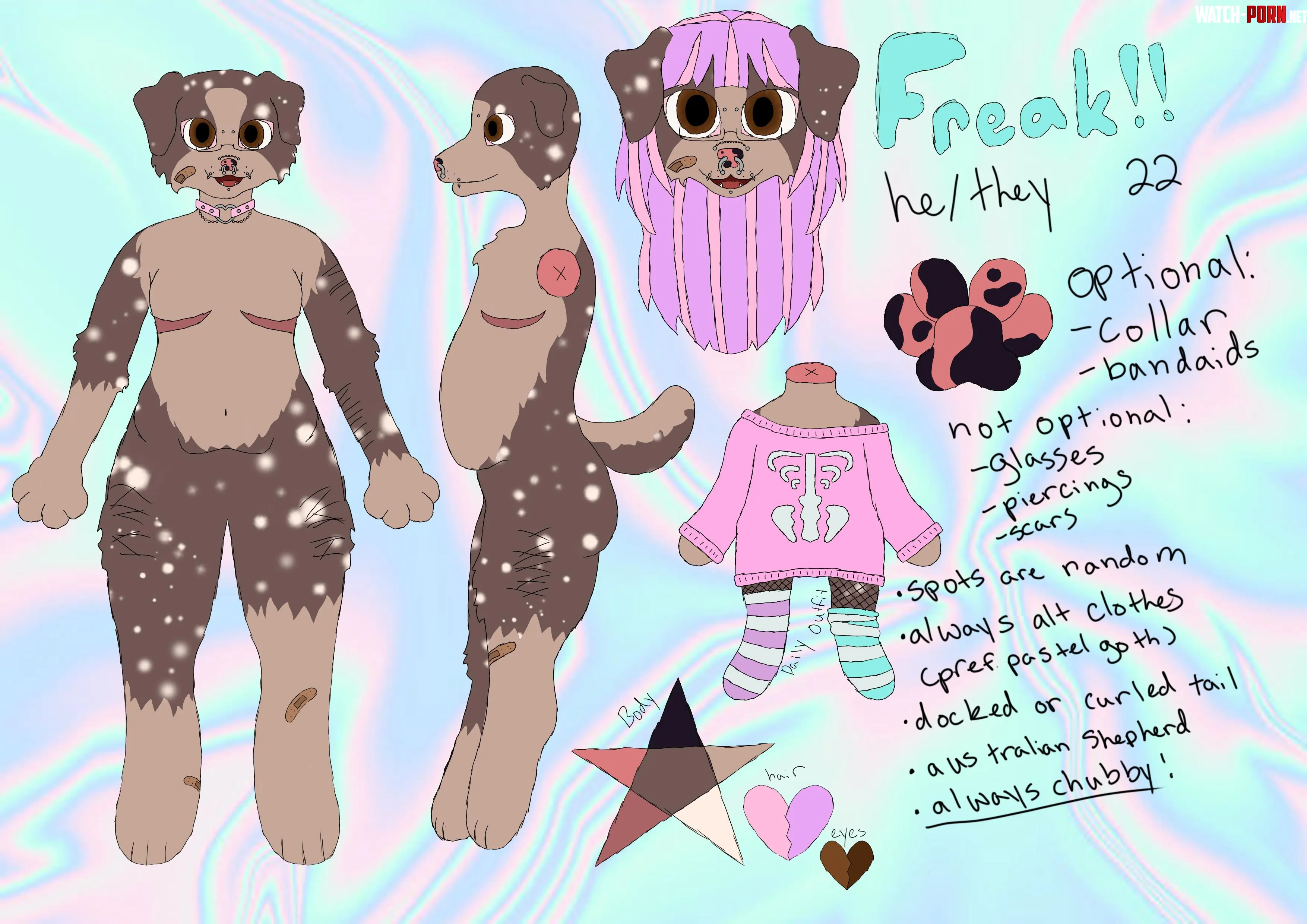 i drew a ref sheet for my truesona 3 by AdministrationBig984