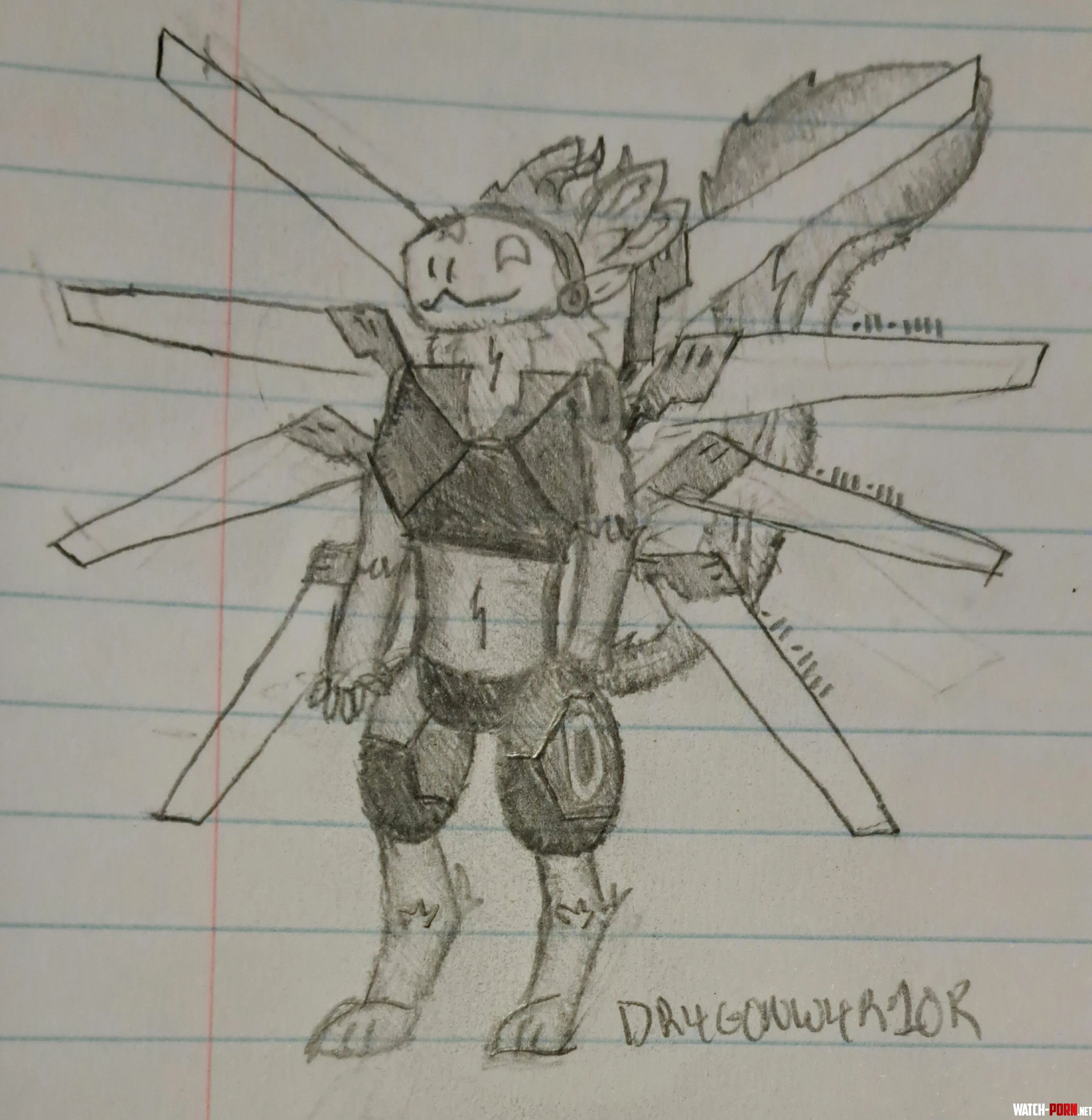 I added V1s wings to my fursona by DR4G0N_W4RR10R