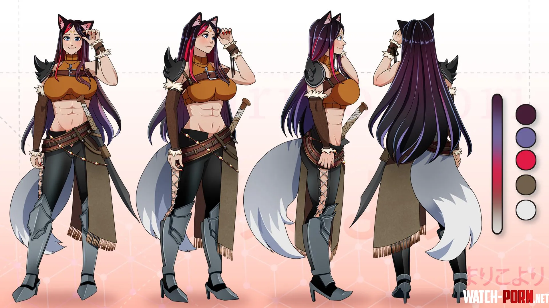 My new Furry Character Sheet by marikoyori
