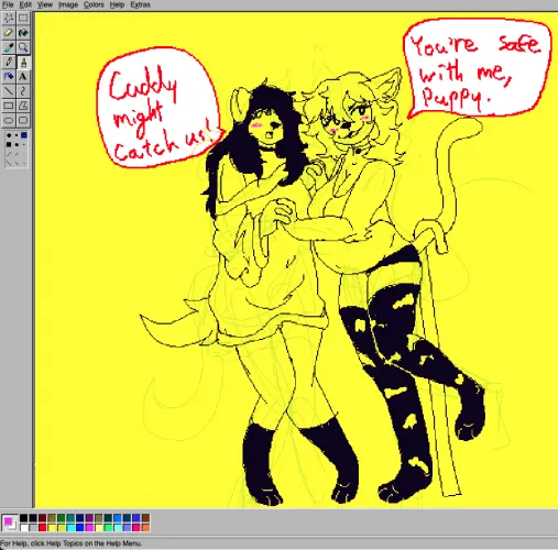 Thumbnail Dr. House & Dr. Wilson: Pregnant Furry Lesbians Art by Raydrawsx | Furry