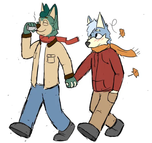 Thumbnail Taking a Stroll with Roommates: Autumn Adventures by KayknineArt