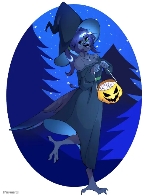 Thumbnail Spooky Season Greetings from arrowartzii in the Furry Category