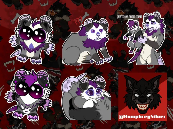 Thumbnail Commissioned Sticker Art by princesilver05 in the Furry Category