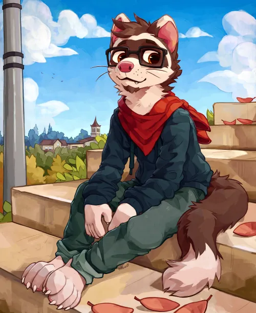 Thumbnail Ferret Friend Art by fitswolf | Unleash Furry Cuteness