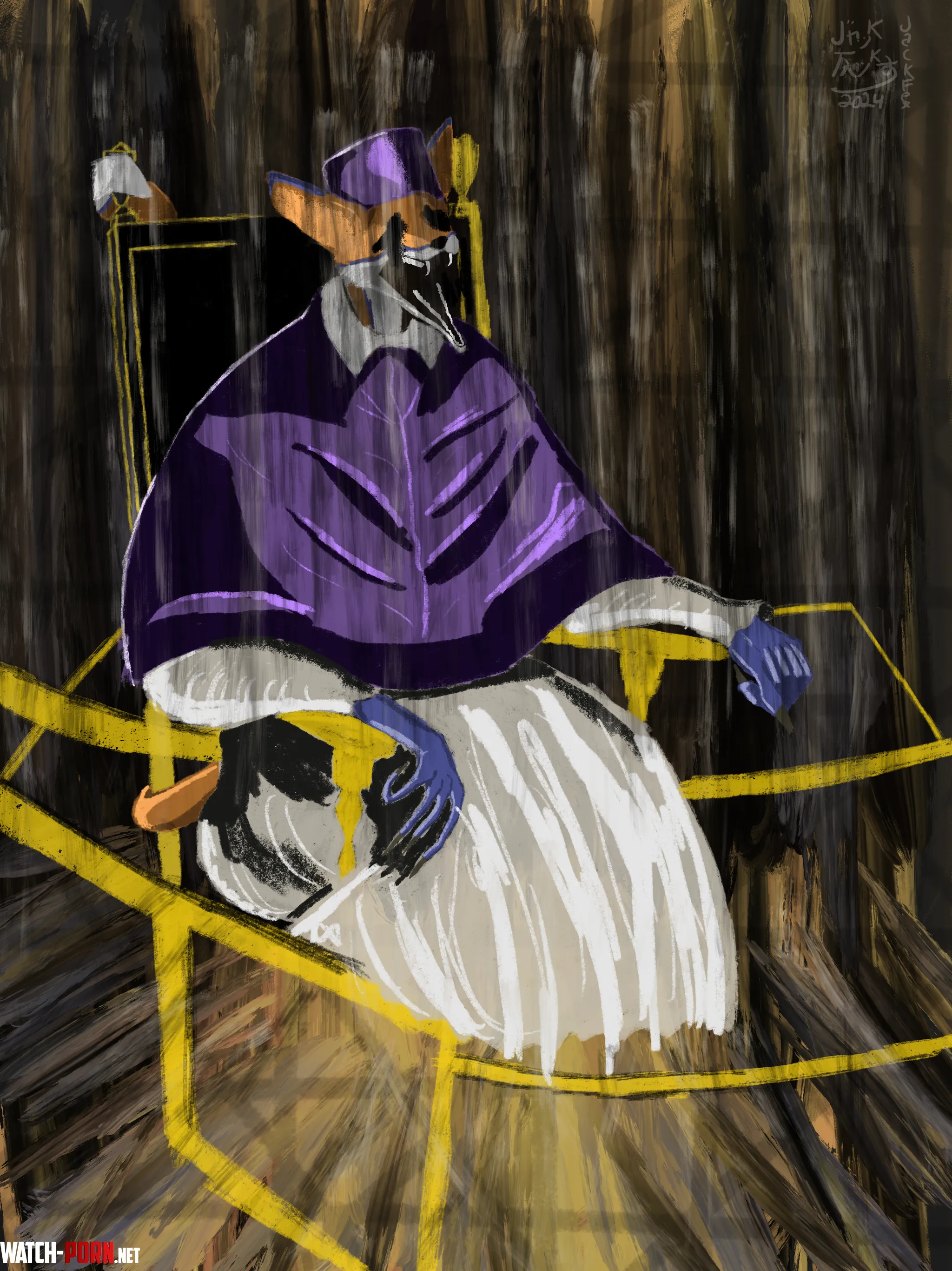Furancis Bacons Scary Pope Fox by JackFex