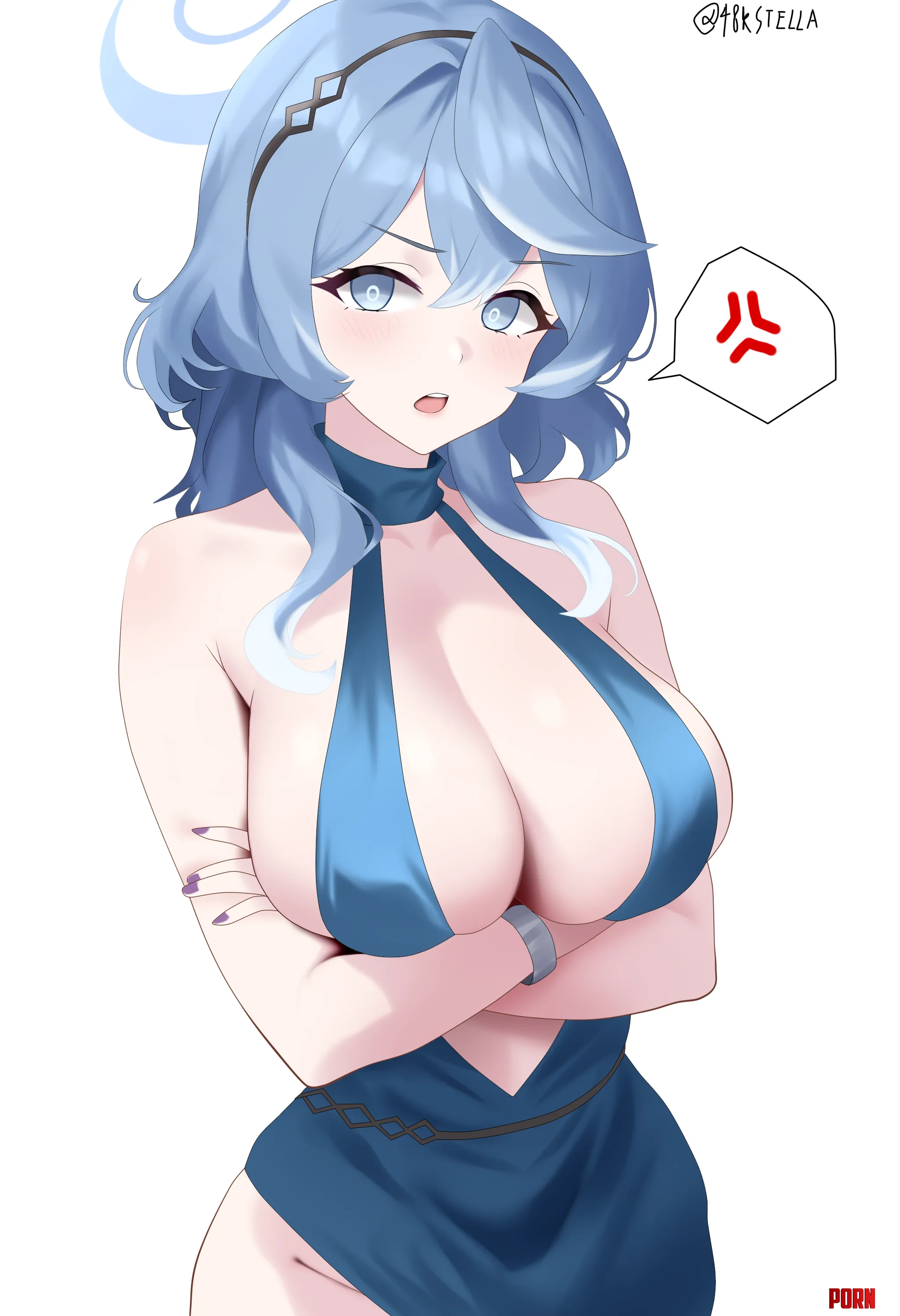 Ako angry  Blue Archive by elegantloveglimmer