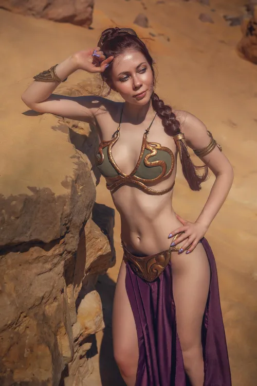 Thumbnail TonyGrey Slave Bikini Leia Art by andrewhitc | starwarsnsfw