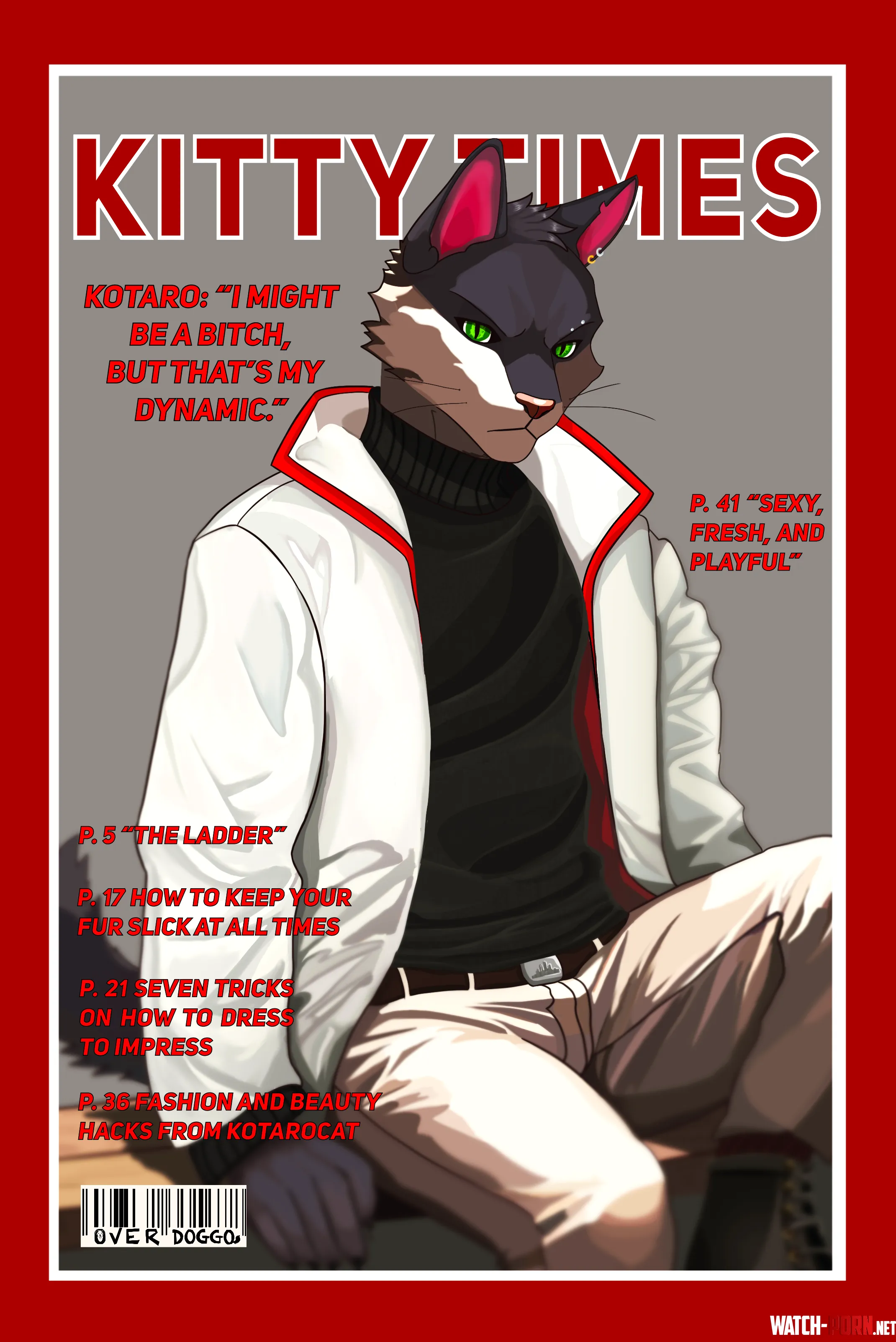 A cover of the fashion magazine Kitty Times Art by Overdoggo by over_doggo