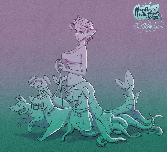 Thumbnail MonsterGirl Month Day 12: Scylla by gostovah | MonsterGirl Category