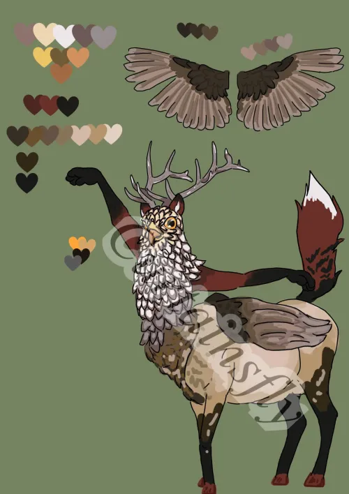 Thumbnail ElkHawkfox Mix Elhax by Curtainsfly | Furry Blend