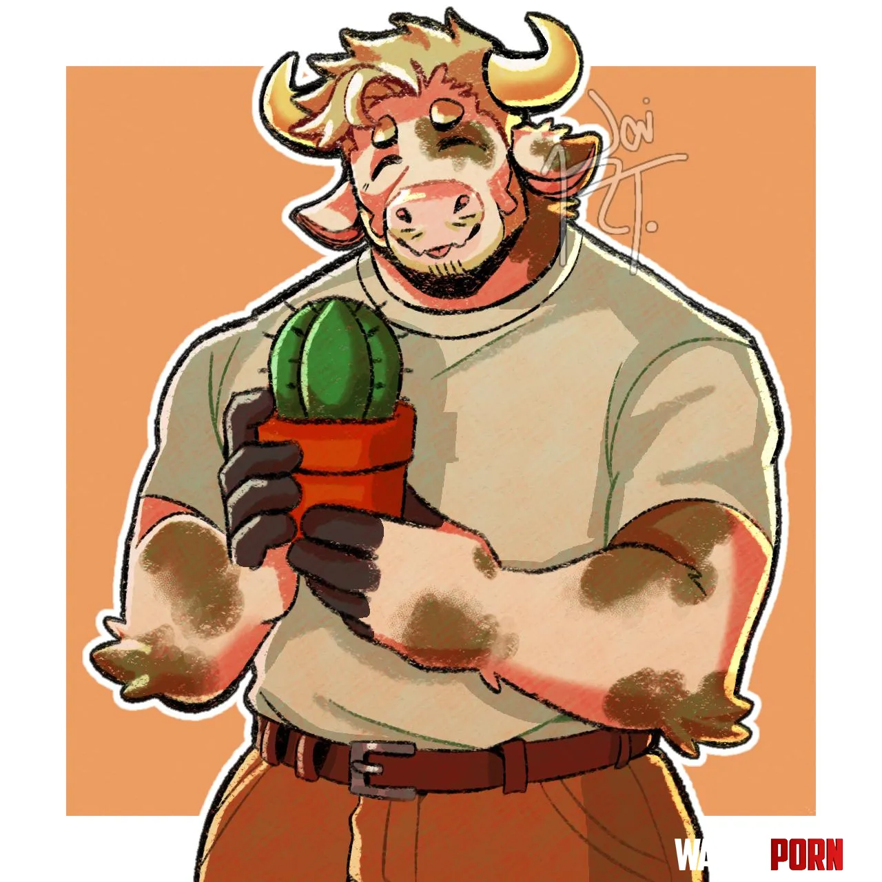 he likes botany art by me by Many-Mirror6860