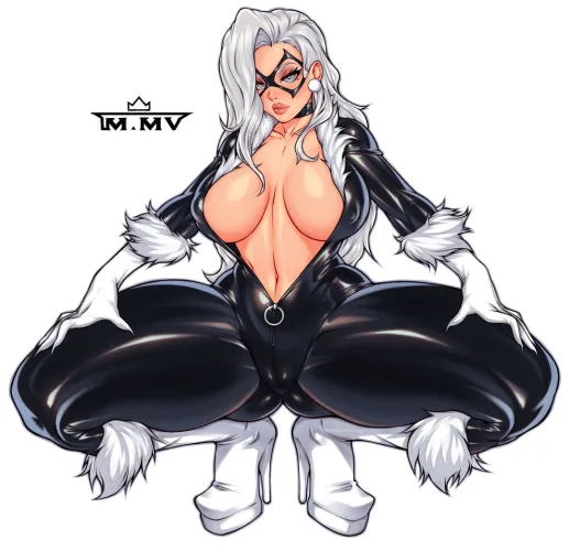 Thumbnail Black Cat in Spider-Man Art by Different_Barber2869 | rule34