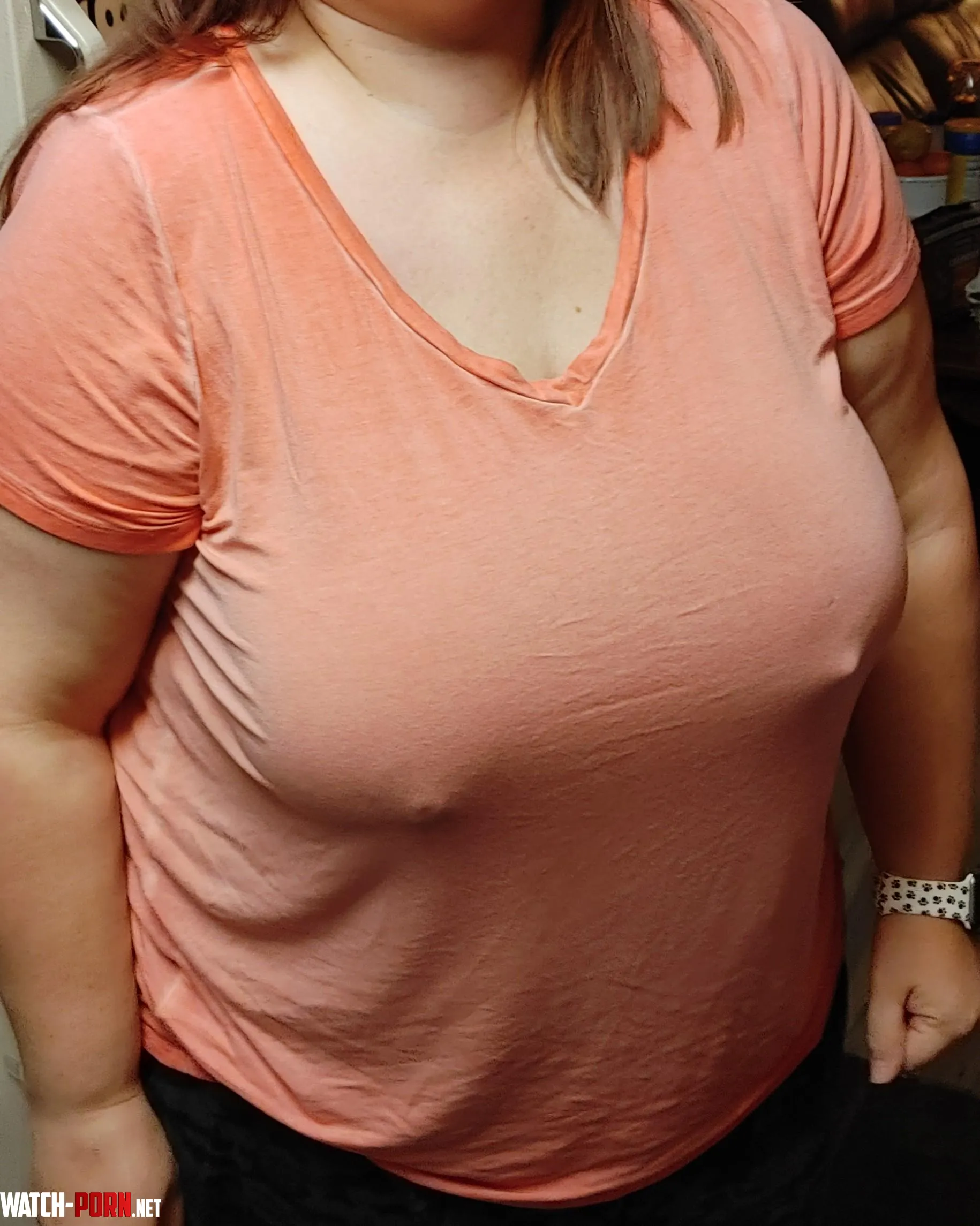 My wifes bombers braless on a lazy Sat  by SteelTorch