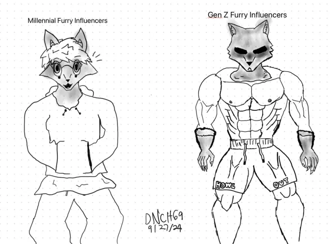Thumbnail Gen Z Furry Influencers: Artistic Journey by Donotclickhere69