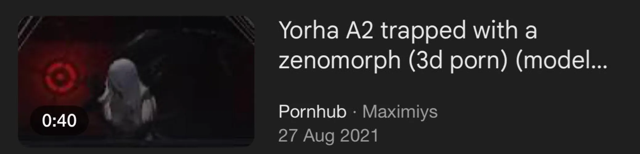 Thumbnail Yorha A2 CompoteVirtual1953 Nier Automata Rule34 - Sinister A2 Encounter