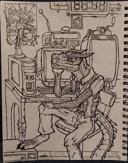 Thumbnail Monochrome Digital Daydreams Work-in-Progress Art by Radder_Adder